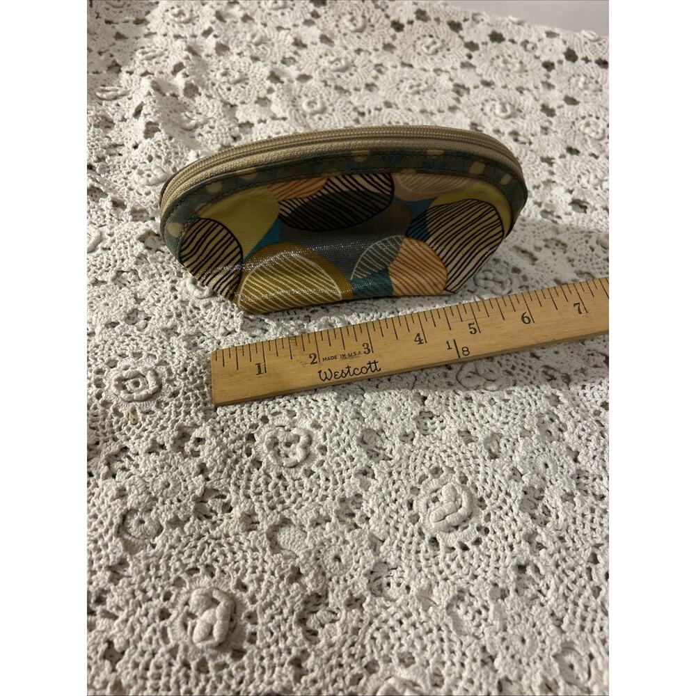 Fossil Keyper Circle Coated Canvas Zipper Bag Pou… - image 6